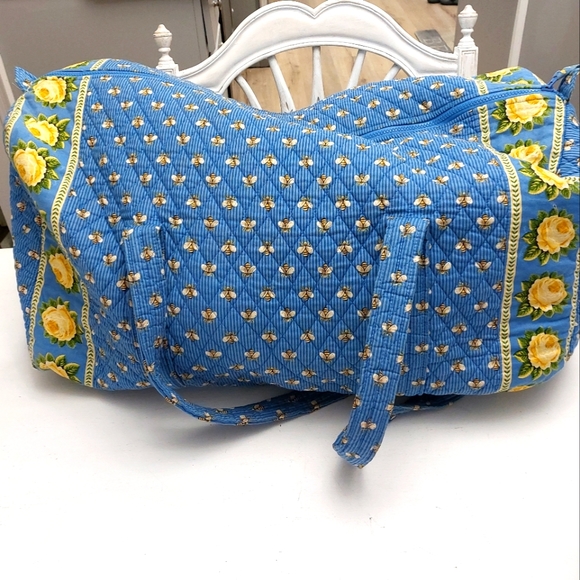 Vera Bradley Handbags - Vera Bradley Large Duffel Travel Bag Bees with yellow roses